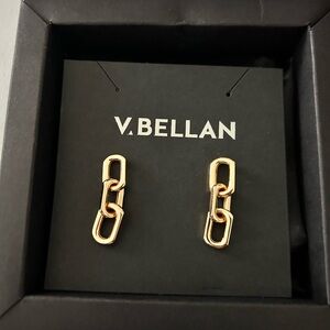V Bellan Chain Drop Earrings